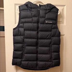 Columbia Black Hooded Puffer Vest